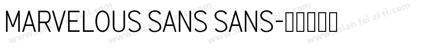 Marvelous Sans Sans字体转换